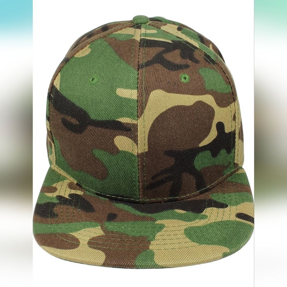 Camo Plain Blank Flat Brim Adjustable Snapback Baseball Caps